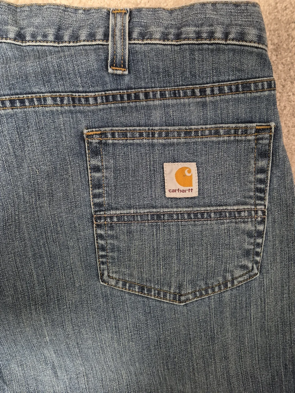Carhartt Men's‎ Relaxed Straight-Leg Jeans - Blue Denim W44×L32